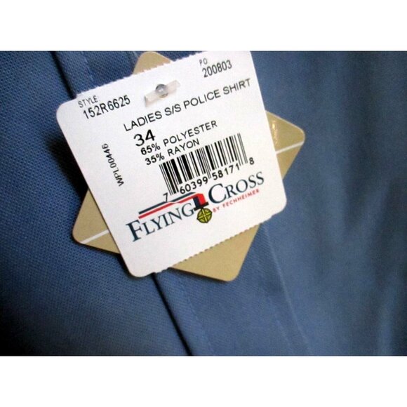 Flying Cross Ladies SIS Police Shirt 34 Short Sleeve Polyester Rayon Uniform Top - Picture 3 of 5